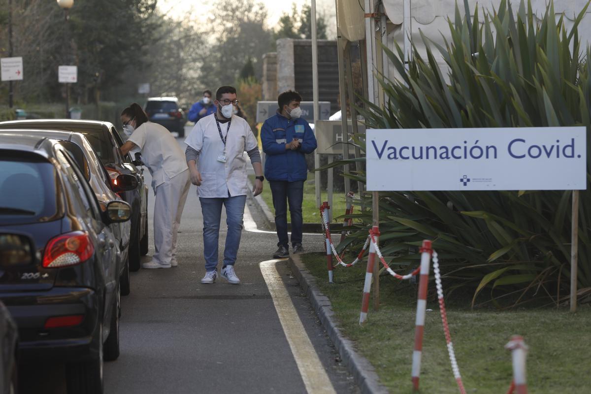 Vacunación contra el covid en Asturias.