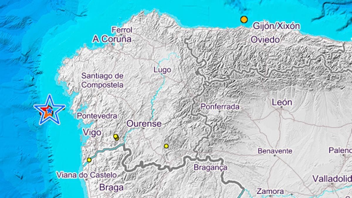 Mapa donde se localizó el epicentro del temblor