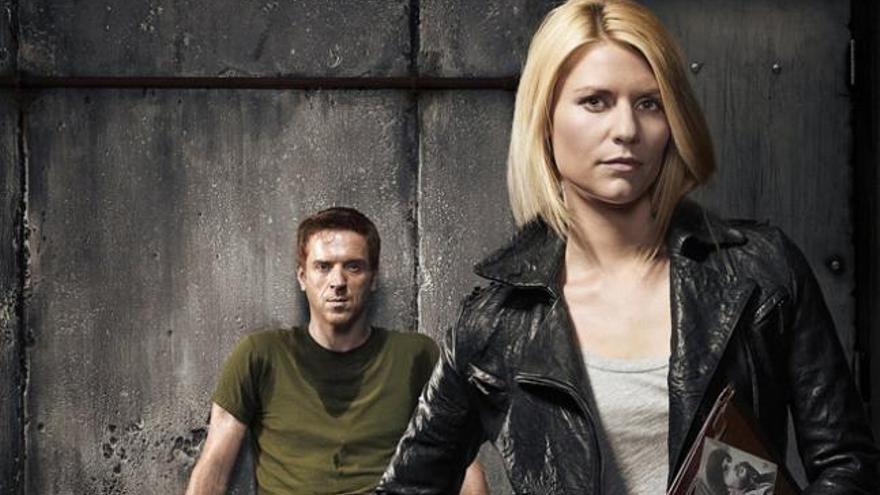 Claire Danes y Damian Lewis discuten durante el rodaje de &#039;Homeland&#039;