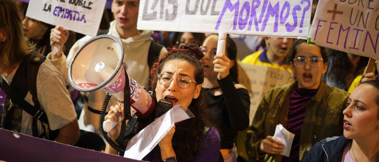 Manifestación feminista del pasado 8M en Santa Cruz de Tenerife.