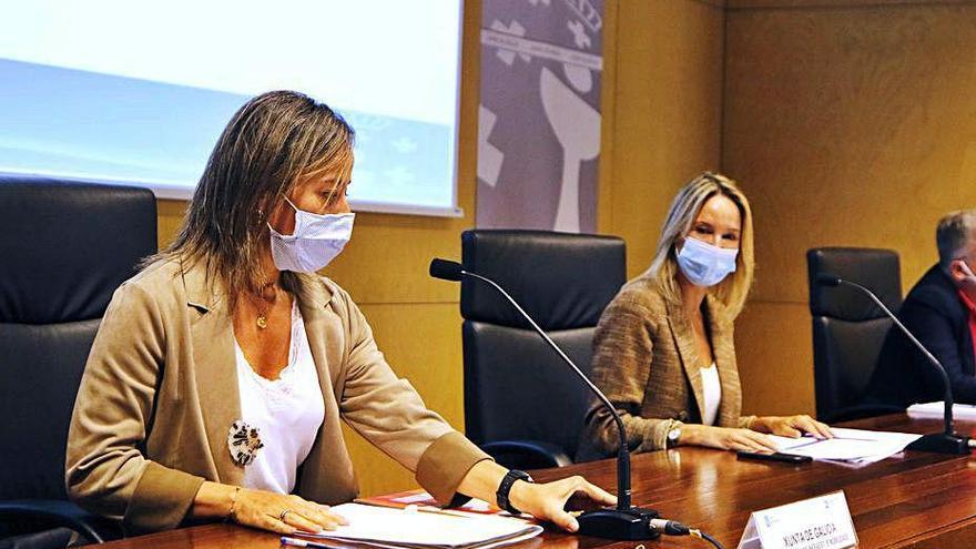 Vázquez y Fernández-Tapias, ayer, durante la comisión.