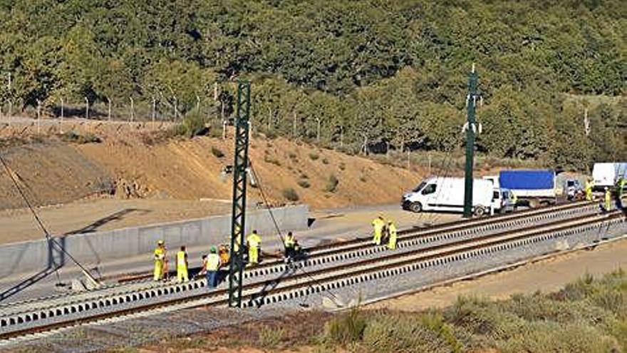 Obras de la línea de alta velocidad entre Zamora capital y Sanabria.