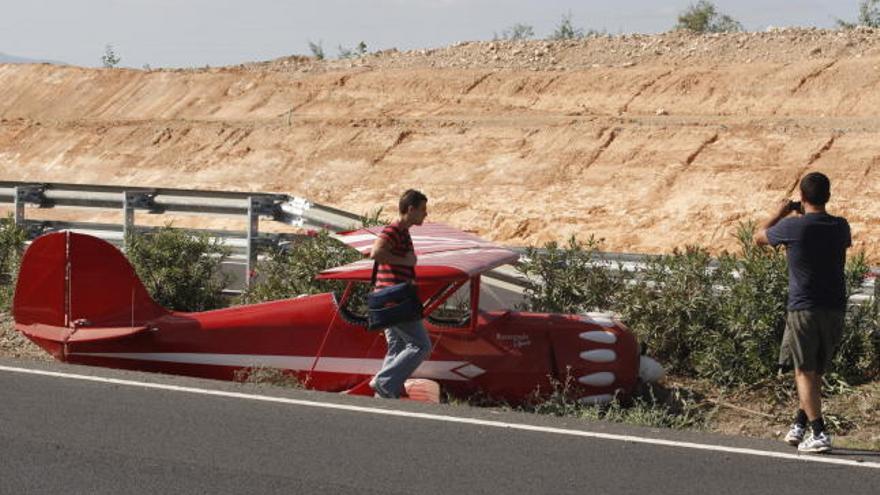 La avioneta siniestrada en el accidente