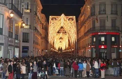 Así han cambiado las luces de Navidad en Málaga desde 2012