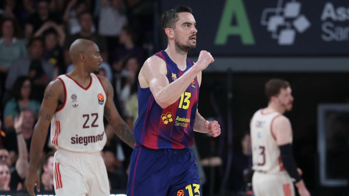 Tomas Satoransky, en el partido de Euroliga ante el Bayern