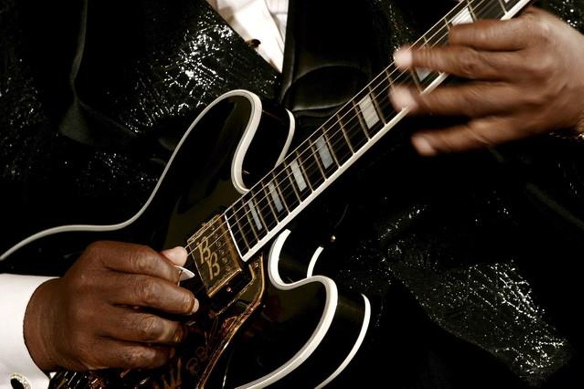 B. B. King, durant un concert a la Casa Blanca, el juny del 2006. 