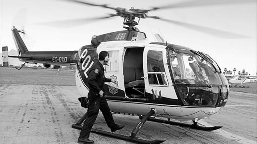 Un helicóptero policial descubre un huerto de cannabis en la Marjaleria