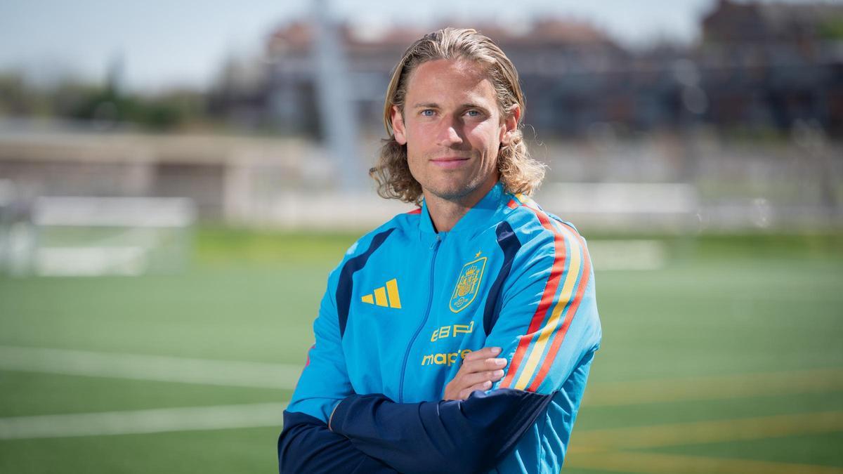 Marcos Llorente, en la Ciudad del Fútbol de Las Rozas
