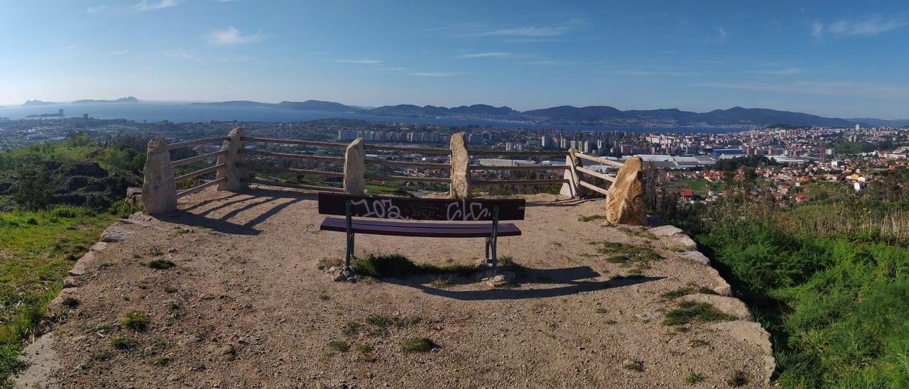 El espectacular mirador del Maruxento en Vigo.