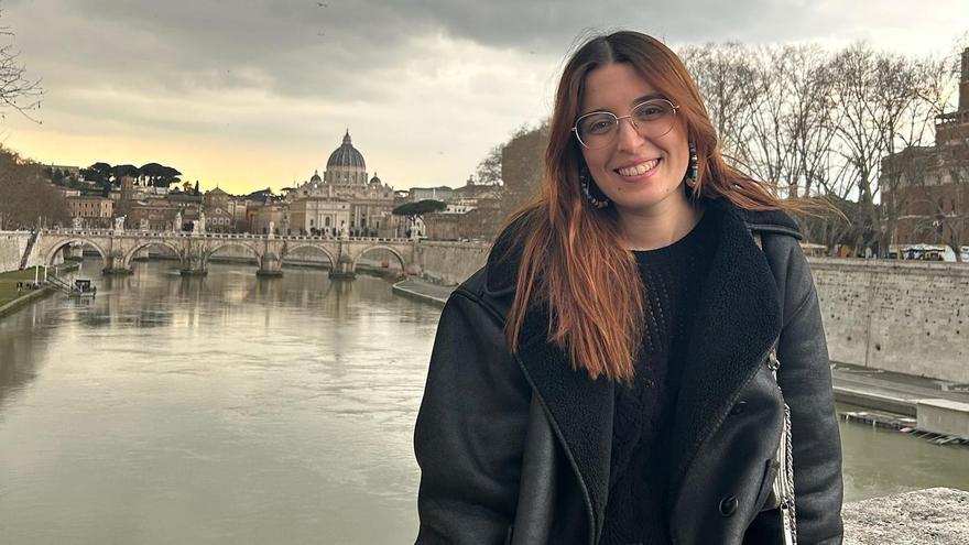 La joven mallorquina Paula Barceló Adrover, en Roma.