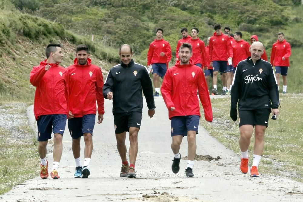 El Sporting entrena en Pajares