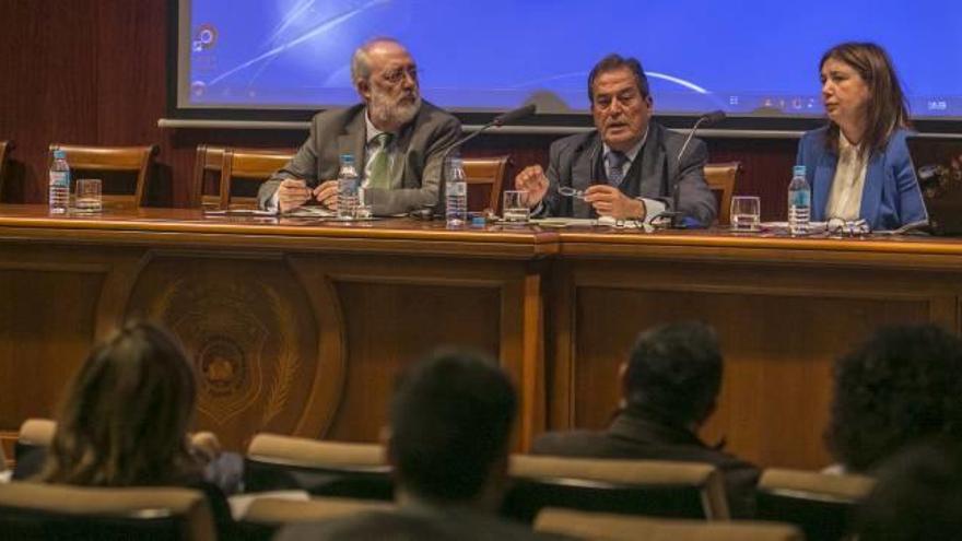 La primera sesión del seminario que se celebró ayer en el Colegio de Abogados de Elche.