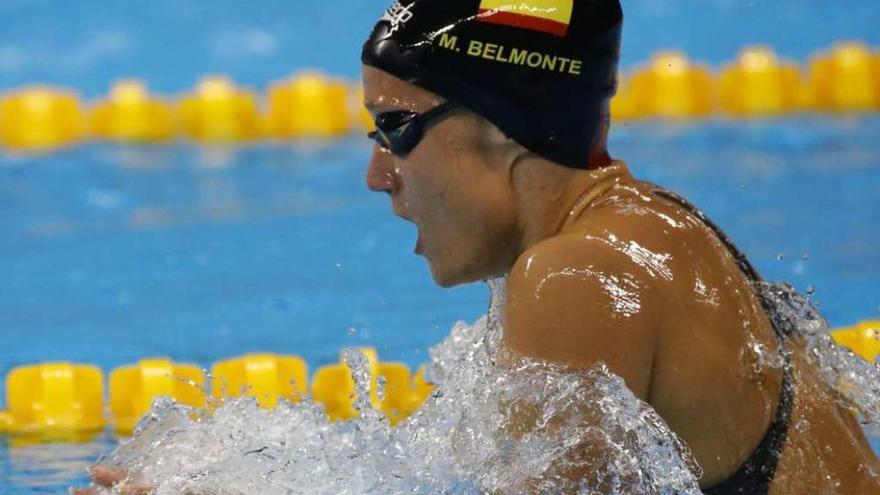 Belmonte, durante la braza de la final en la que fue medalla de bronce. // Reuters