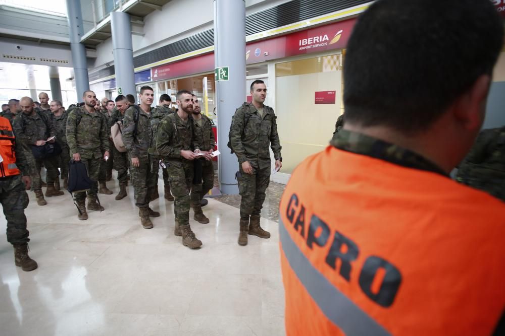 Salida de militares asturianos para Polonia