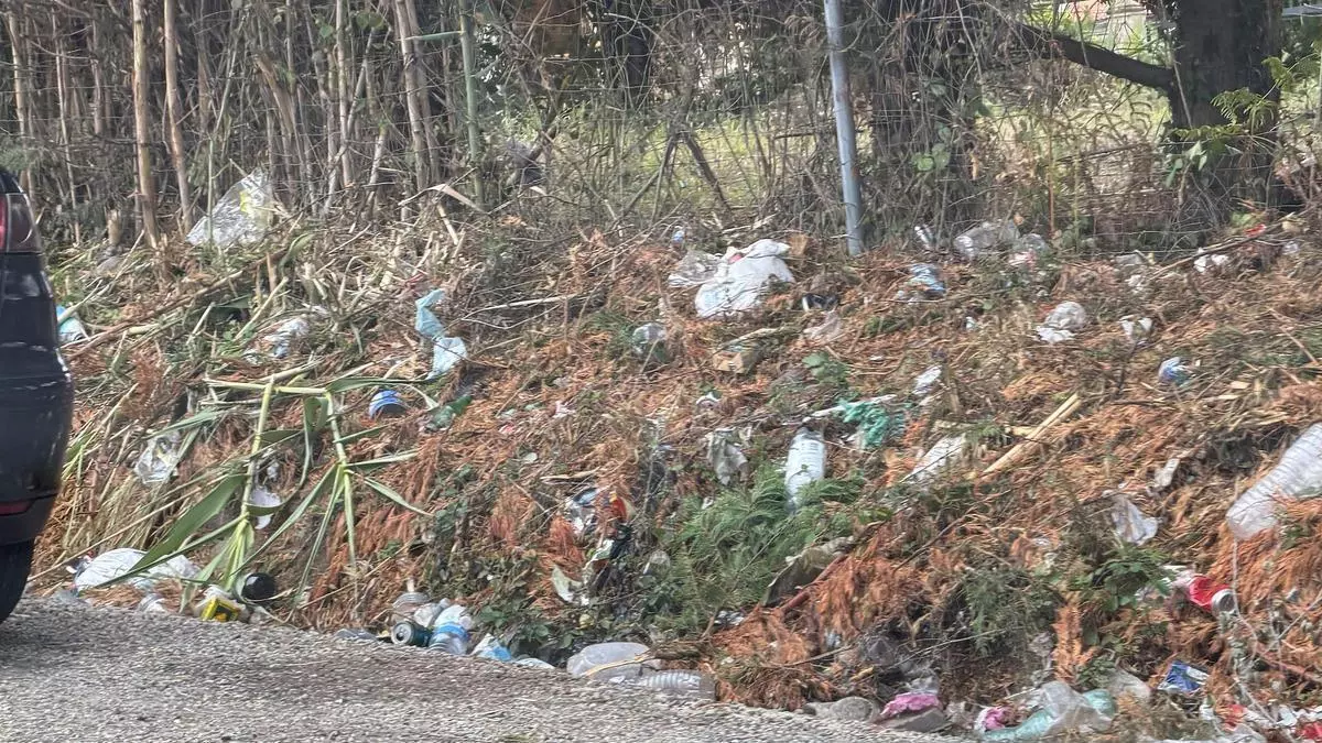 Vecinos de Vigo denuncian basura y falta de mantenimiento junto al acceso de la VG-20 a Stellantis