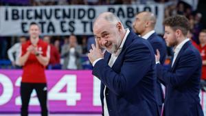 Pablo Laso, en el Wizink ante el Madrid