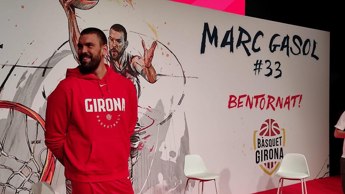 La presentación de Marc Gasol como jugador del Básquet Girona