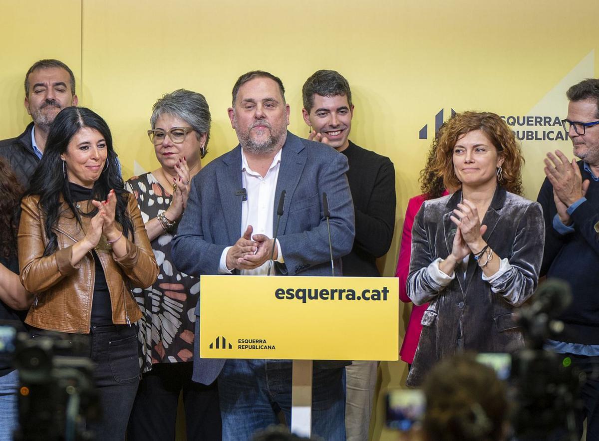 Junqueras i Godàs descarten pactar i es llancen a buscar el vot de Foc Nou Junqueras i Godàs descarten pactar i es llancen a buscar el vot de Foc Nou