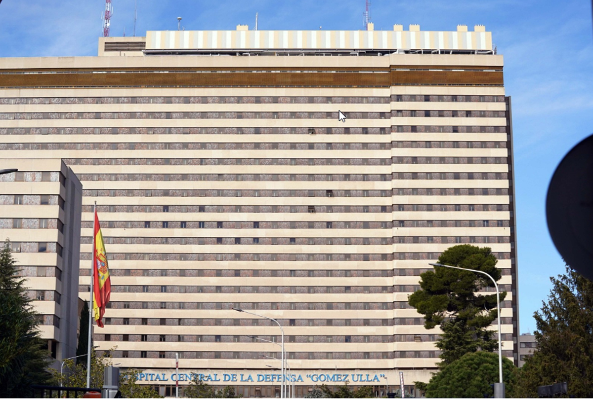 Fachada del Hospital Central de la Defensa 'Gómez Ulla', en Madrid.