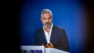 Archivo - El vicesecretario de Hacienda, Vivienda e Infraestructuras del PP, Juan Bravo, durante una rueda de prensa, en la sede del PP