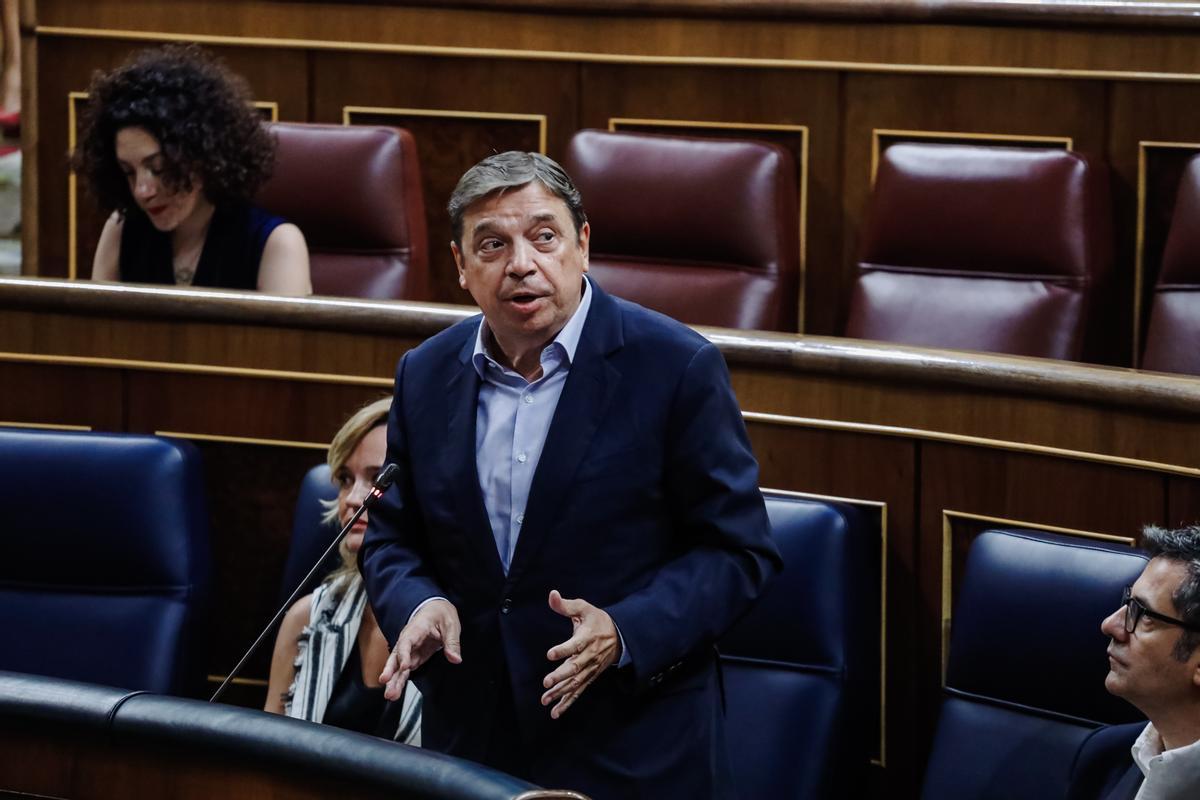 El ministro de Agricultura, Pesca y Alimentación, Luis Planas, durante una sesión plenaria en el Congreso, a 14 de septiembre de 2022.