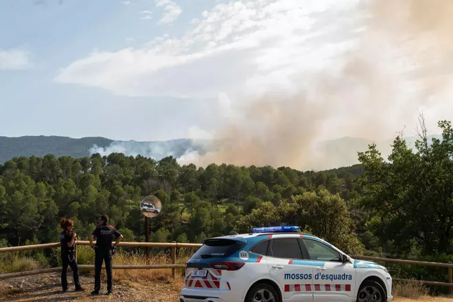 L'incendi forestal de Rajadell, en imatges
