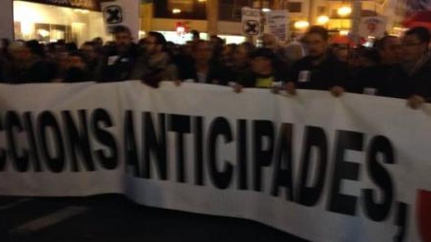 Cabecera de la marcha convocada en Valencia