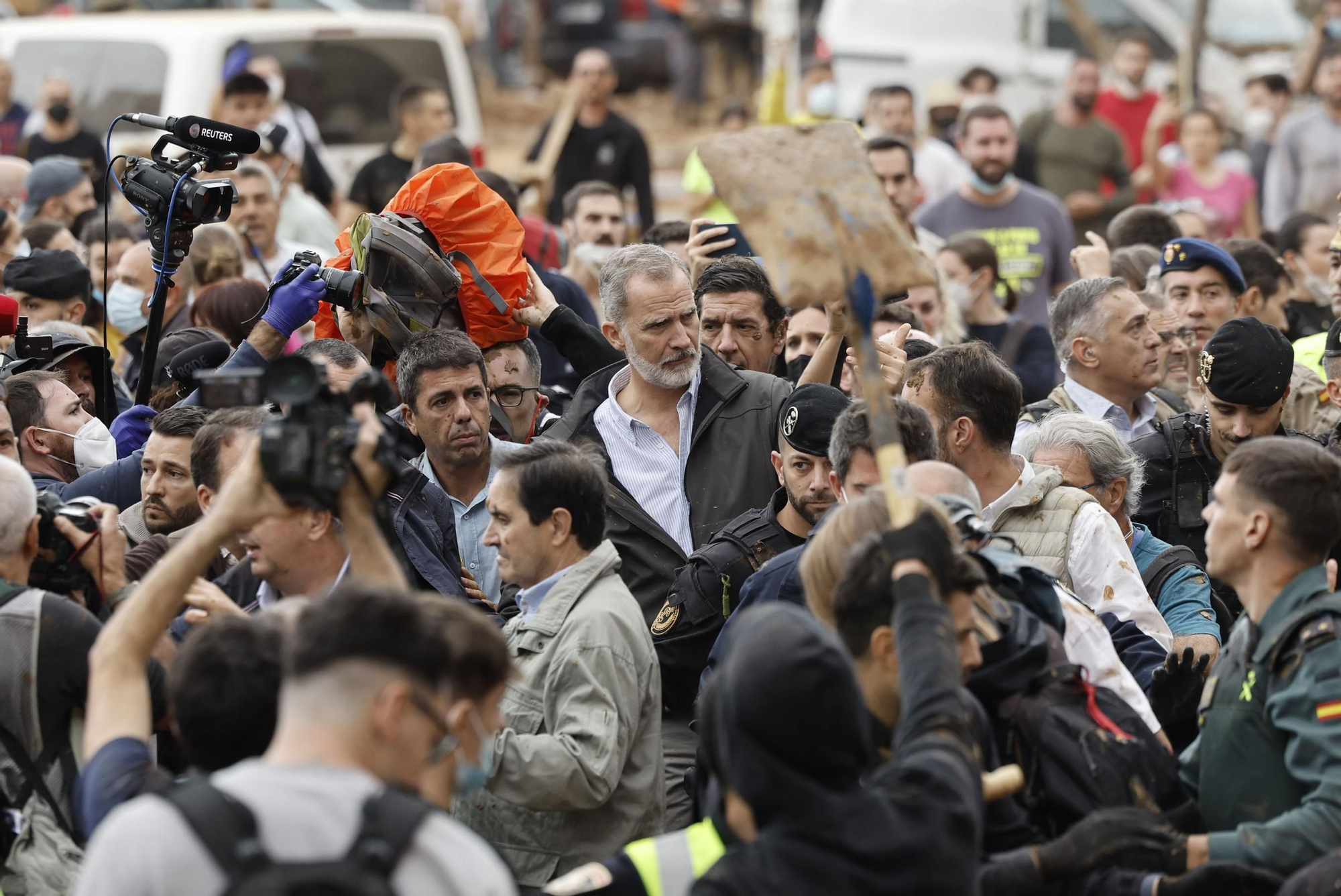 Disturbios en la visita de los Reyes, Sánchez y Mazón a Paiporta