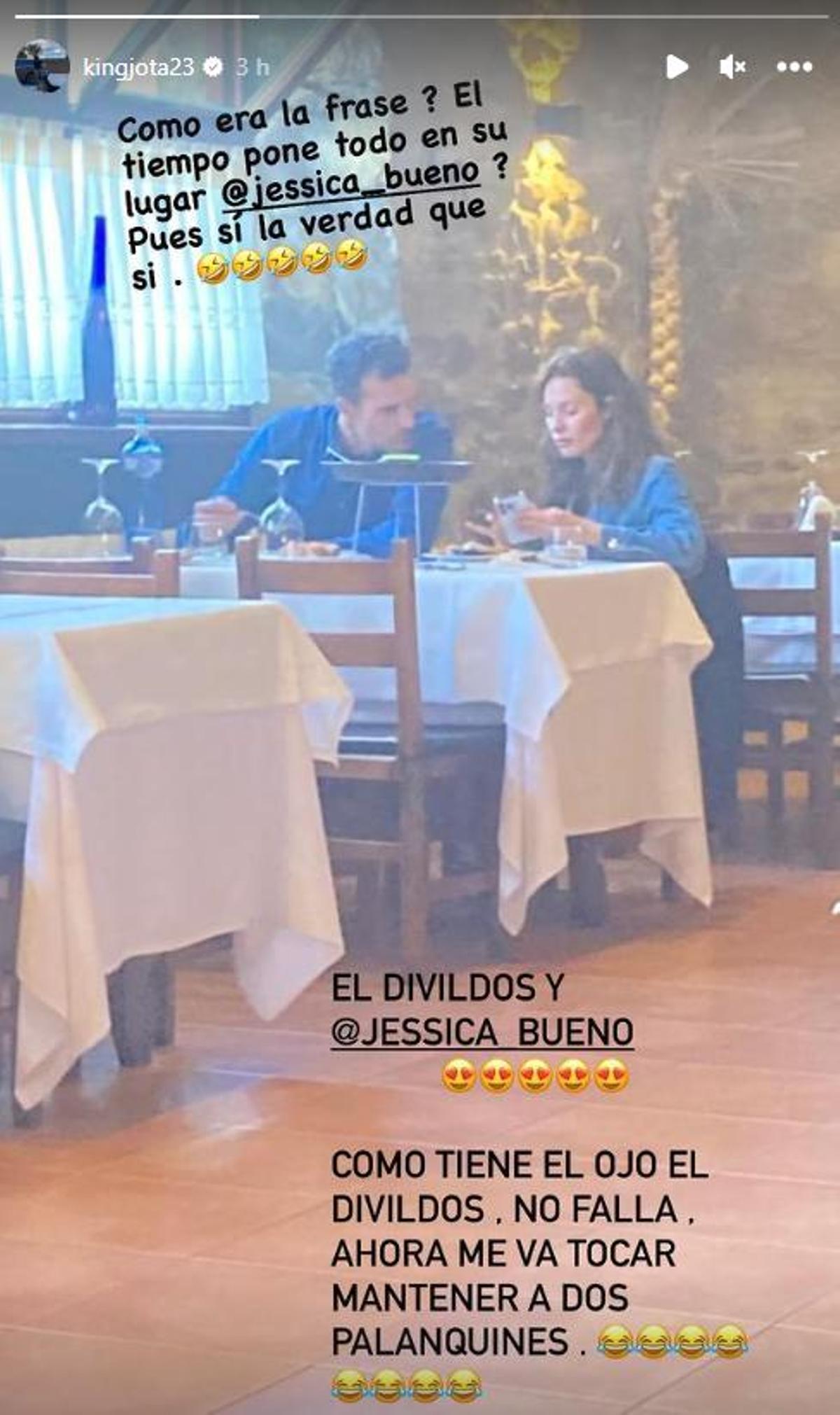 La imagen de Jéssica y su misterioso acompañante