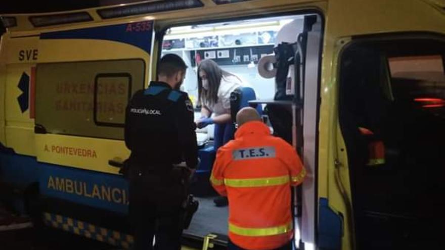 Herido un operario en un accidente laboral en Poio