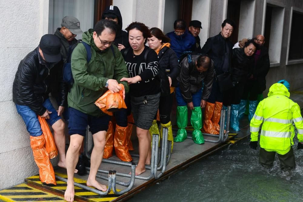 Venecia inundada por el ''acqua alta''