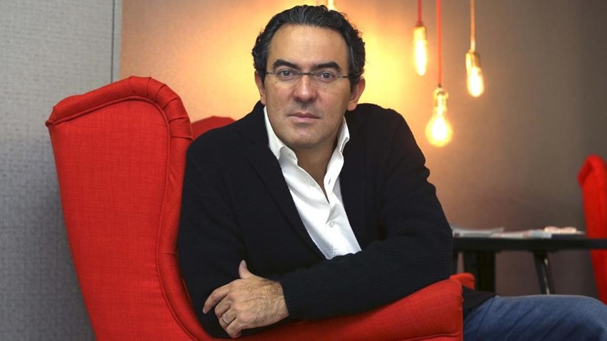 El escritor Juan Gabriel Vásquez, en Madrid.