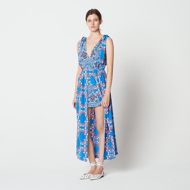 Vestido florar largo y con aberturas