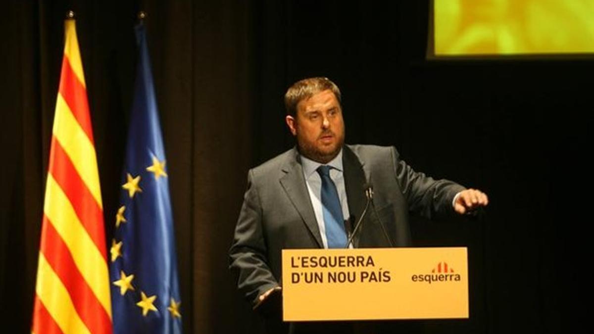 Oriol Junqueras, el pasado día 16 en Barcelona. ELISENDA PONS