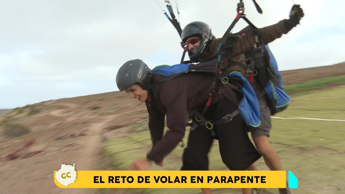 El divertidísimo momento de una reportera de &#039;Ponte al Día&#039; haciendo parapente en Gran Canaria