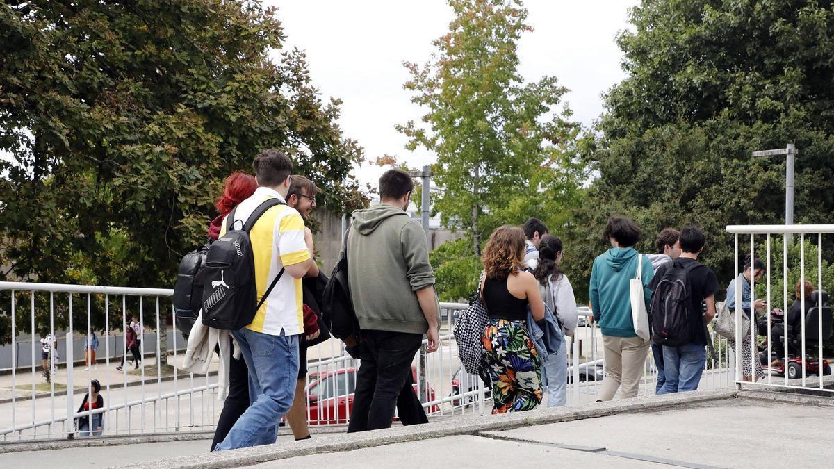 Un grupo de estudiantes de la Universidade de Santiago.