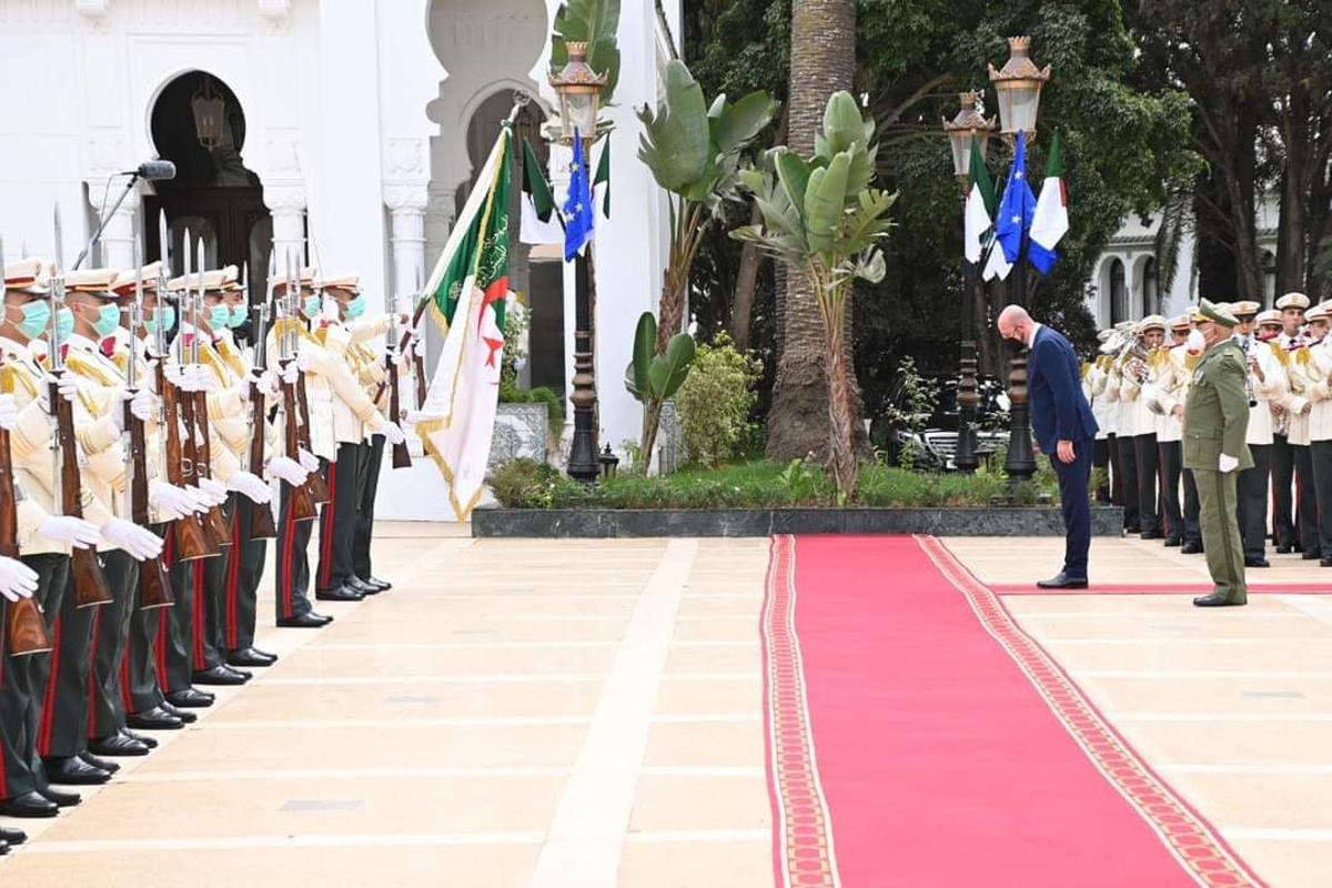 5 de septiembre de 2022, Argel (Argelia) .- El presidente del Consejo Europeo, Charles Michele, de visita oficial en Argelia