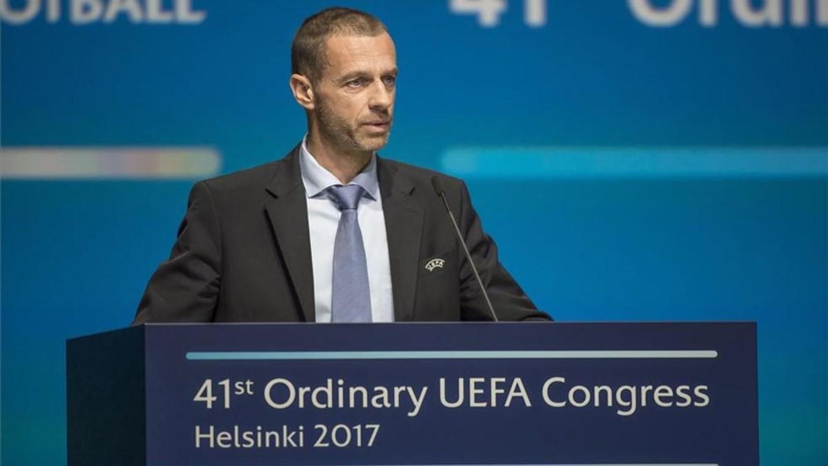 El presidente de la UEFA, Aleksander Ceferin, participó en la 41º Congreso Ordinario de la UEFA en Helsinki