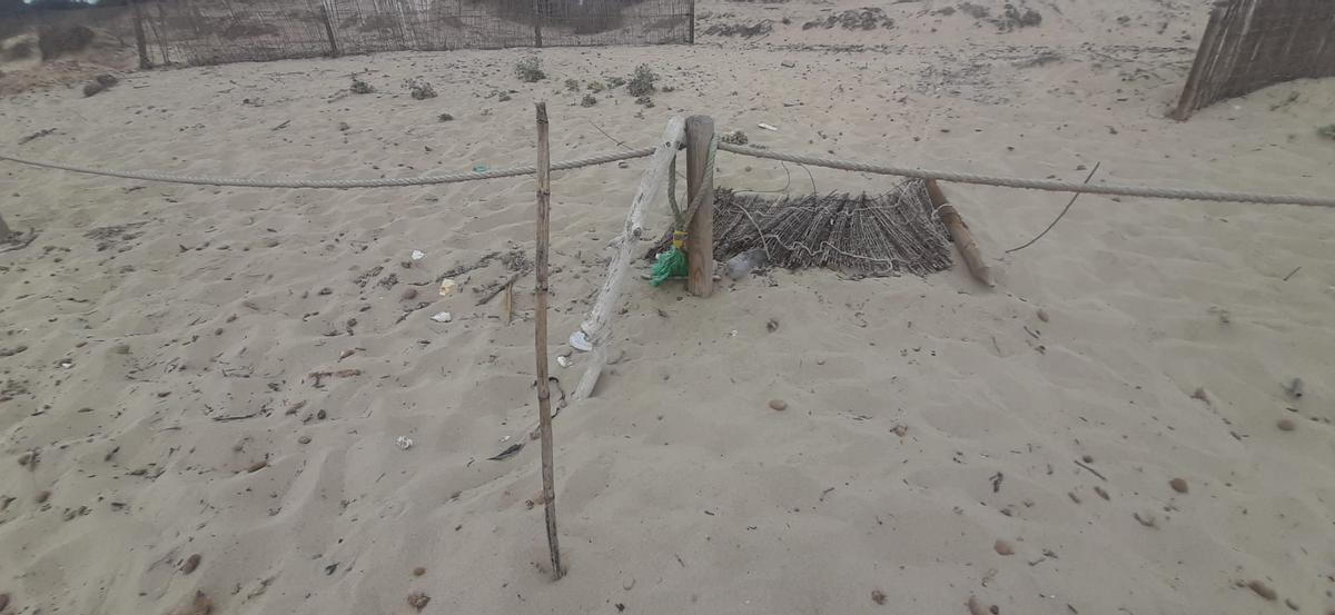 Mal estado de la playa.