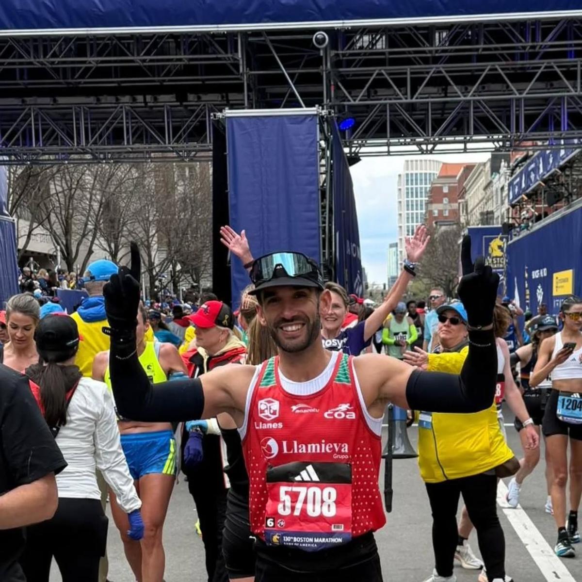 Esteban Amieva, tras completar la prueba.
