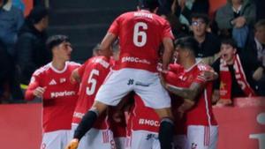 El Nàstic, celebrando un gol