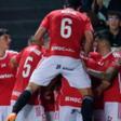 El Nàstic, celebrando un gol
