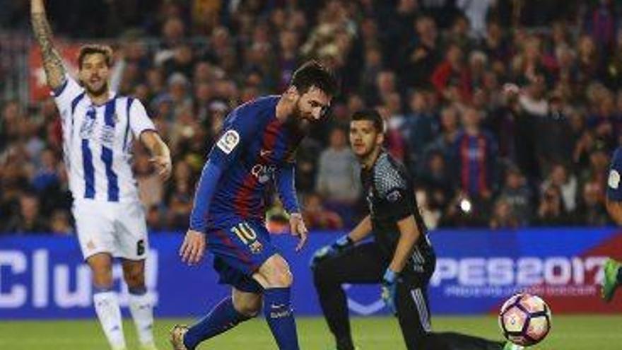 Messi aprofita el rebuig de Rulli per marcar el momentani 2-0