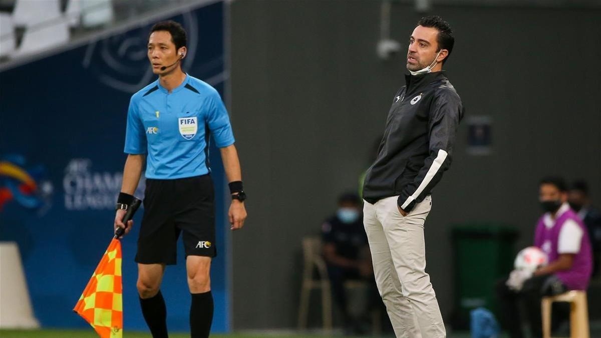 Xavi, durante el partido contra el Persépolis.