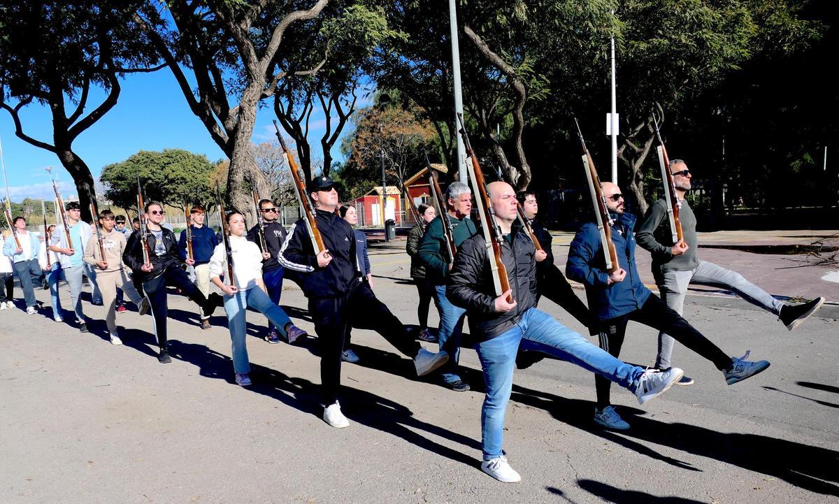 Un momento de los ensayos efectuados en cuaresma.