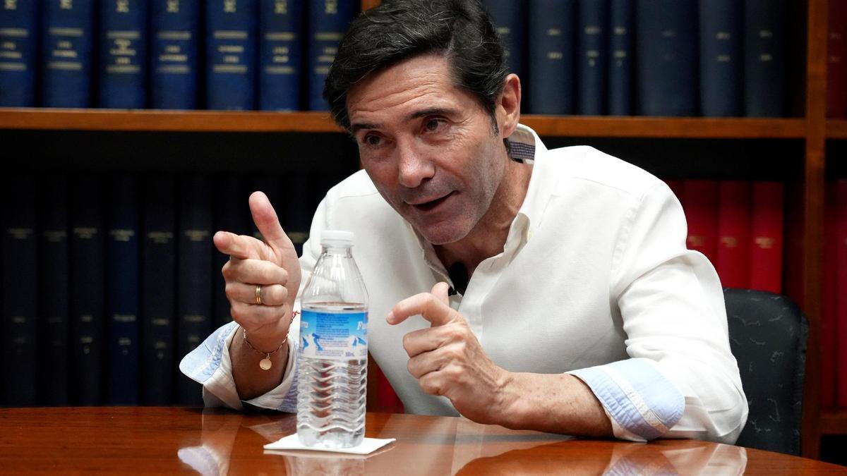 Marcelino, muy sincero durante la entrevista.
