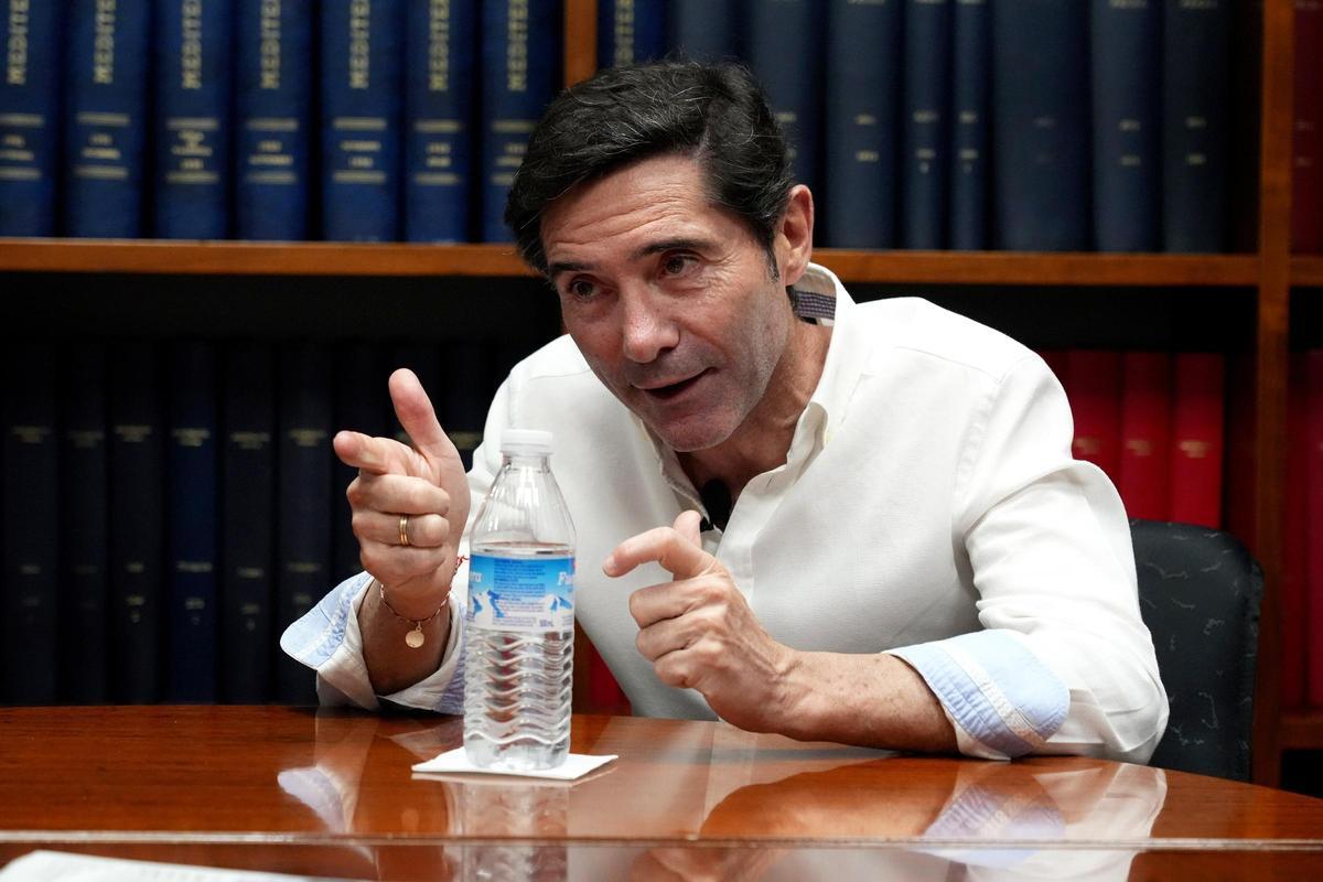 Marcelino, muy sincero durante la entrevista.