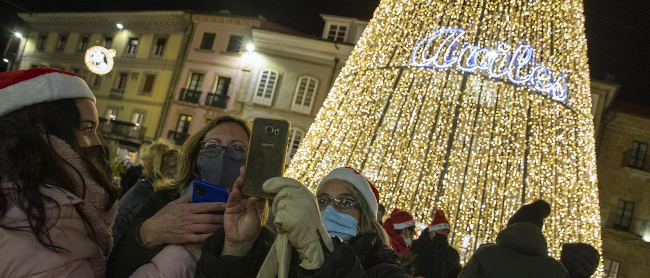 El estreno de la iluminación navideña el año pasado.