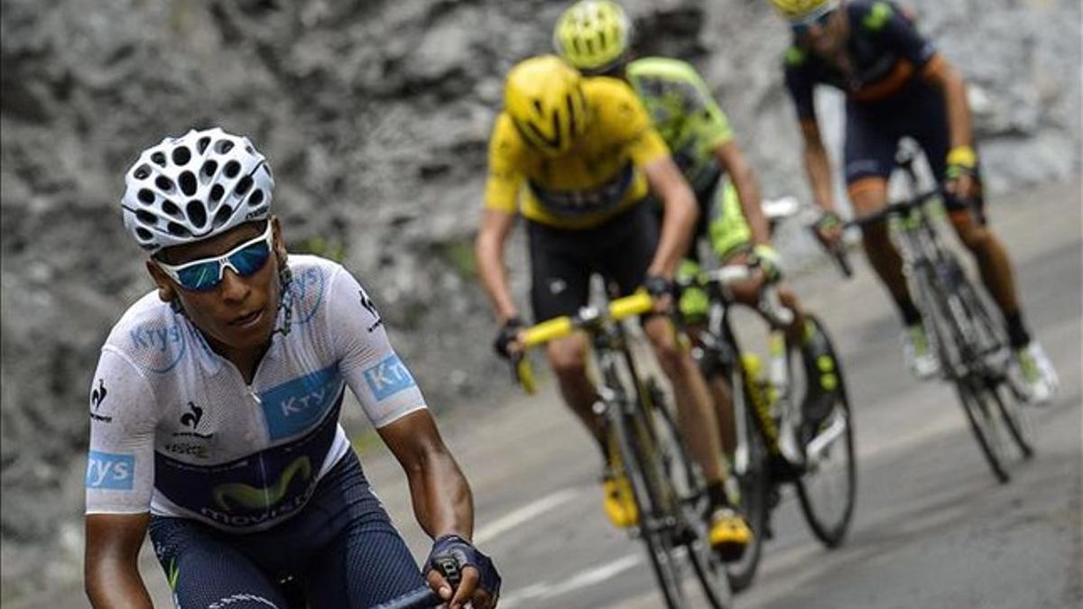 Nairo, en el momento en que lanza su ataque