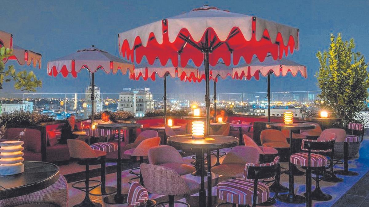 Terraza del Hotel Montera, de la cadena Hilton, en Madrid